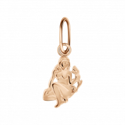 Lovely pendant Zodiac sign - Virgo, 24.08-23.09, red gold 585, height approx. 16 mm