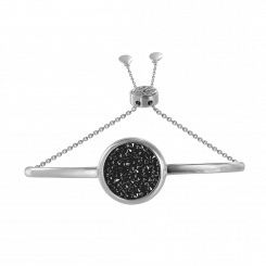 Armband aus Silber 925 mit schwarzen Swarovski Fine Rocks Kristallen