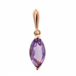 Attraktiver Anhänger, Rotgold 585, mit Amethyst, Höhe ca. 19 mm
