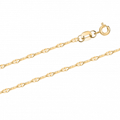 Feine und elegante Kette aus 585er Gelbgold, Gewicht in 45 cm ca. 0,95 gr.