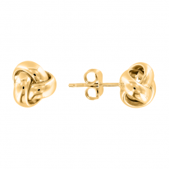 Elegant stud earrings, yellow gold 585, diameter approx. 9 mm