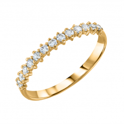 Wunderbarer Damenring, Gelbgold 585, mit Zirkonia, Breite ca. 2 mm