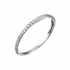 Classic ring for women in white gold 585, with brilliant-cut diamonds 0,08. ct WSI. 