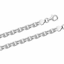 Kette aus Silber 925, Breite ca. 5 mm, Gewicht in 50 cm ca. 34,74 gr.