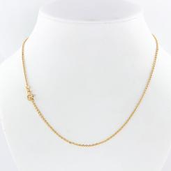 feine Kette aus Gelbgold 585, Anker Flechten, Breite ca. 1,8 mm
