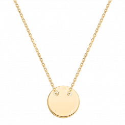 Attraktive Kette mit Anhänger, Gelbgold 585, Durchmesser ca. 10 mm, Kettenlänge ca. 50 cm