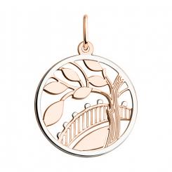Attraktiver Anhänger "Baum", Rotgold 585, Höhe ca. 26 mm