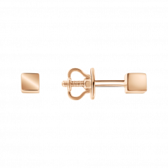 Ohrstecker, Russisches Rotgold 585, Größe ca. 3x3 mm