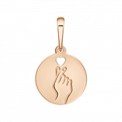 Pendant, russian red gold 585, height approx. 20 mm