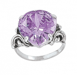 Wunderbarer Damenring, Silber 925,  mit Amethyst HTS