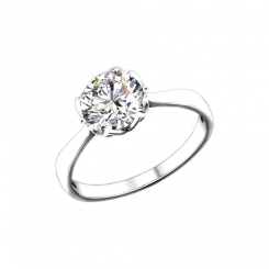 Schöner Damenring, Silber 925, mit Zirkonia Swarovski  - Durchmesser ca. 7 mm