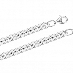 Kette und Armband aus 925er Silber, Breite ca. 6 mm, Gewicht in 19 cm ca. 16,60 gr., Gewicht in 50 cm ca. 47,07 gr.