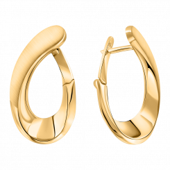 Elegant earrings, yellow gold 585, weighing approx. 6,16 gr., height approx. 30 mm