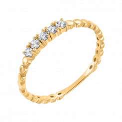 Wunderbarer Damenring, Gelbgold 585, mit Zirkonia