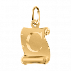 Pendant letter "С", yellow gold 585, height approx. 25 mm