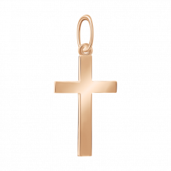 Pendant cross, russian red gold 585, height approx. 27 mm