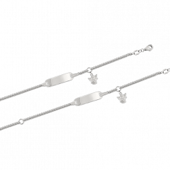 Kinderarmband mit Anhänger "Engel", Silber 925, Breite ca. 2-5 mm, Länge ca. 12-14 cm