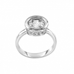 charmanter Damenring, Silber 925, Zirkonia