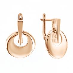 Earrings, russian red gold 585, height approx. 23 mm, weight of the piece of jewelry: approx. 4,66 gr.