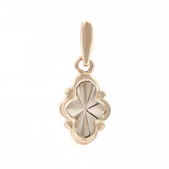 Pendant, russian red gold 585, width approx. 9 mm, height approx. 20 mm, weight of the piece: approx. 1,07 gr. 