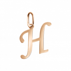 Pendant letter "H", Russian red gold 585, height approx. 18 mm