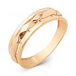 Ladies' ring in rose gold 585 with a relief surface in a modern design