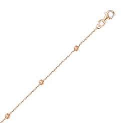 Bracelet, russian red gold 585, length approx. 17-19 cm