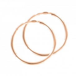 erlesene Ohrringe - Creolen, Rotgold 585, Durchmesser ca. 15 mm