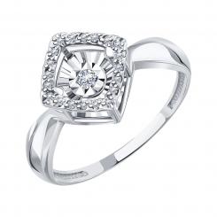 Damenring, Weißgold 585, mit Brillanten ca. 0,091 ct. HSI