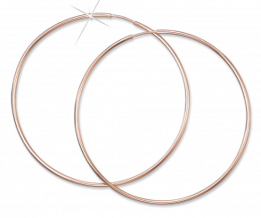 klassische Ohrringe, Rotgold 585, Durchmesser ca. 50 mm