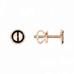585 rose gold stud earrings, approx. 5 mm in diameter