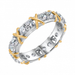 Damenring, Silber 925, mit Zirkonia, Breite ca. 5 mm