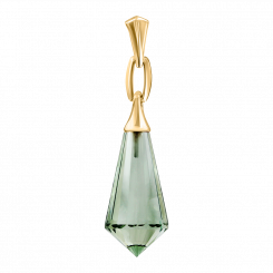Pendant, yellow gold 585, with green amethyst, height approx. 40 mm