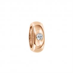 Pendant, russian red gold 585, with zirconia, diameter approx. 9 mm