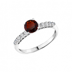 einmaliger Damenring, Silber 925, Zirkonia