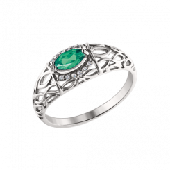 classic Ladies Ring, Silver 925, zirconia