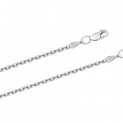 Feine Ankerkette aus Silber 925 mit Karabinerverschluss, Breite ca. 2 mm