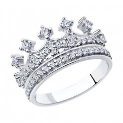 Damenring, Silber 925, mit Zirkonia, Breite ca. 9 mm
