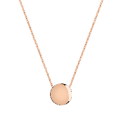 Collier mit Anhänger, Russisches Rotgold 585, Anhänger - Durchmesser ca. 8 mm, Kettenlänge ca. 40 cm, 45 cm