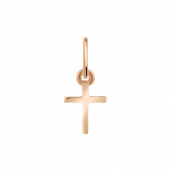 Cross pendant, russian red gold 585, height approx. 15 mm