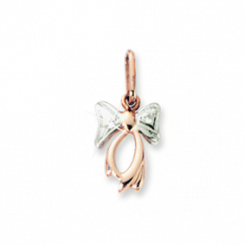 Pretty pendant, red gold 585, with zirconia, height about 18 mm