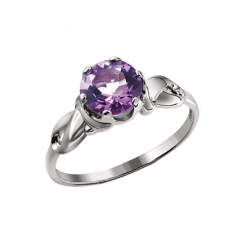 bezaubernder Damenring mit Amethyst, Silber 925