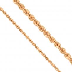 Bracelet in russian red gold 585, length approx. 17, 18 cm
