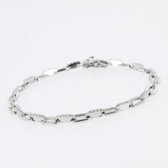 Reizendes Armband, Silber 925, mit Zirkonia, Breite ca. 5 mm, Länge ca. 18,5 cm