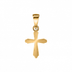 Beautiful pendant cross, yellow gold 585, height approx. 19 mm