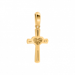 Kreuz Anhänger aus Gelbgold 585, Höhe ca. 22 mm