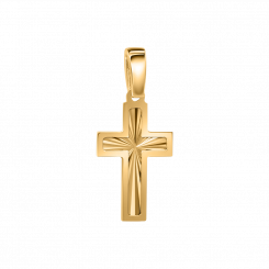 Beautiful pendant cross, yellow gold 585, height approx. 20 mm
