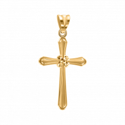 Beautiful pendant cross, yellow gold 585, height approx. 32 mm