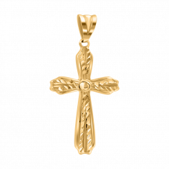 Beautiful pendant cross, yellow gold 585, height approx. 31 mm
