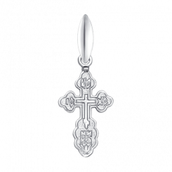 Attraktiver Anhänger Kreuz, Silber 925, mit Gravur, Höhe ca. 22 mm